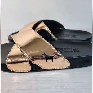 Victoria’s Secret rose gold shoes Large, never worn